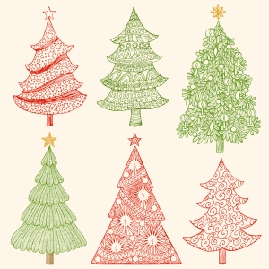christmas tree drawings