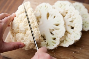 Sliced cauliflower